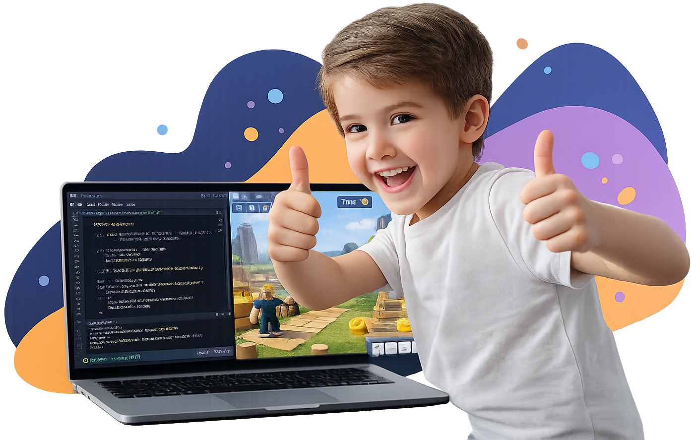 Kid learning to code online with Edsplorer — live 1:1 coding class